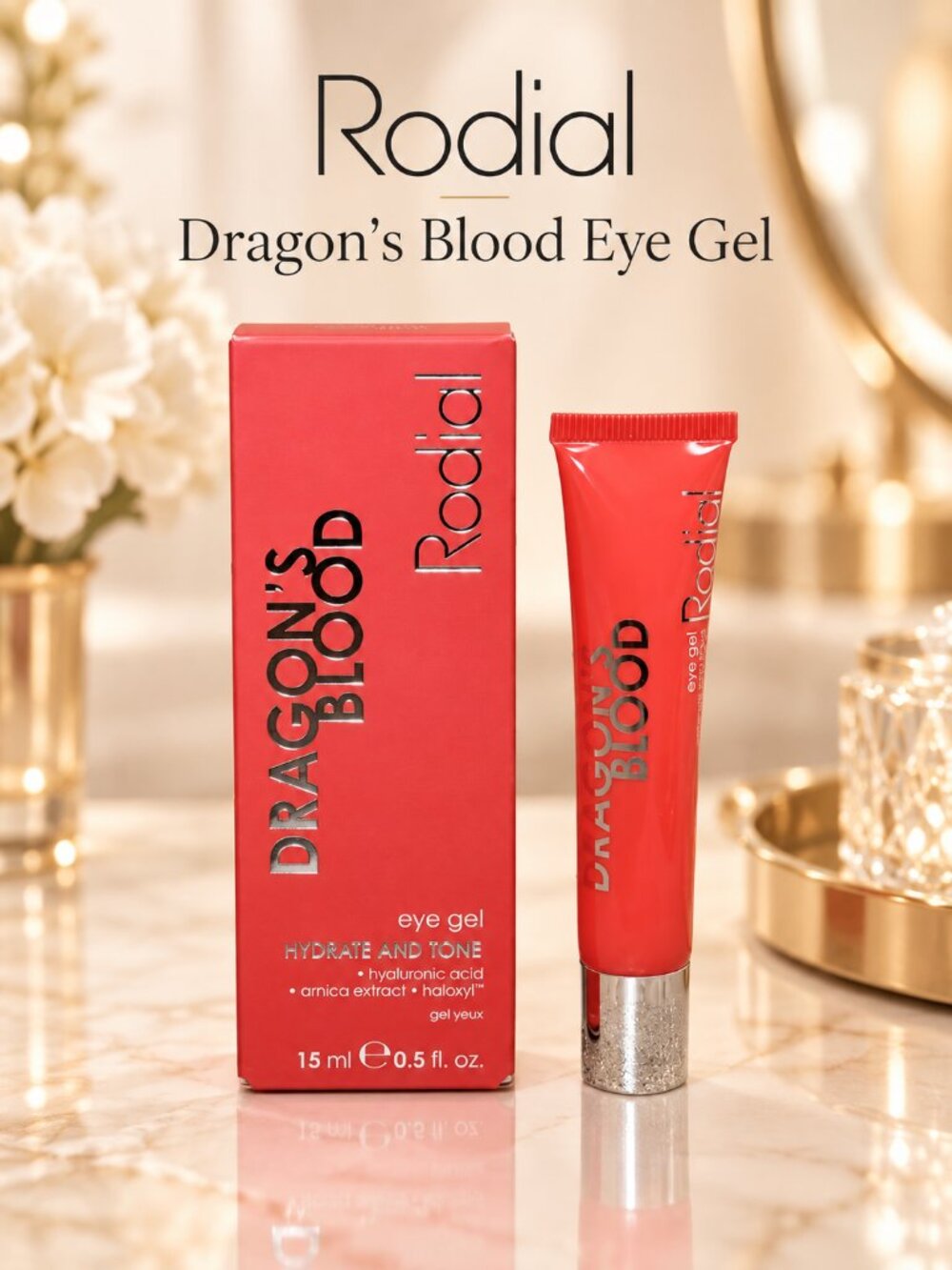 Rodial Dragon’s Blood Eye Gel Hydrate Tone 0.5 oz NIB